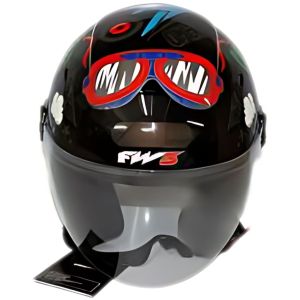 CAPACETE X OPEN STICKERS PRETO BRILHANTE 60 FW3