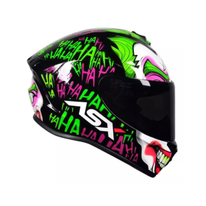 CAPACETE ASX DRAKEN JOKER GLOSS BLA CK/GREEN/VIOLET 56/S