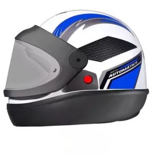 CAPACETE EBF AUTOMATICO BOLT/ TAMANHO 58 / BRANCO/AZUL