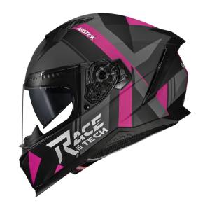 CAPACETE VOLT ABSTRAK MATTE BLACK/PINK / 60/L / RACETECH