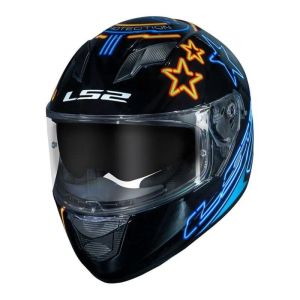 CAPACETE LS2 FF320 STREAM NEON BLUE/FLUO ORG 58