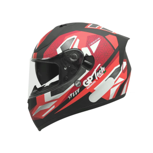 CAPACETE GP TECH V128 FASTER SV VISEIRA SOLAR FOSCO PRETO VERMELHO 61