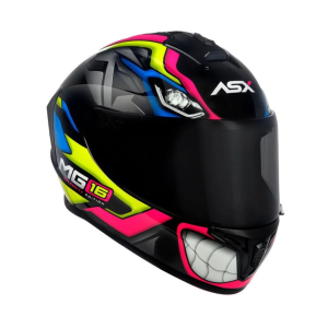 CAPACETE ASX DRAKEN MARIANNY BRILHO PRETO/AMARELO/AZUL 56 S