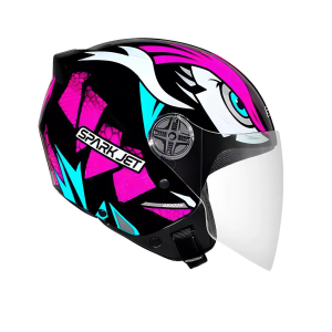 CAPACETE SPARK JET DRAGON 58 PRETO/ROXO