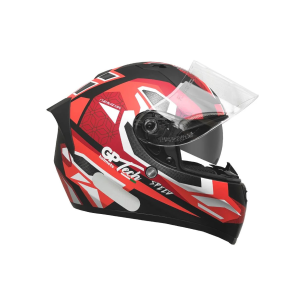 CAPACETE GP TECH V128 FASTER SV VISEIRA SOLAR FOSCO PRETO VERMELHO 61