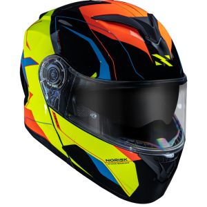 CAPACETE NORISK FORCE QUANTUM BLACK/HV/YELLOW 58/M