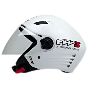 FW3 CAPACETE X OPEN CLASSIC BRANCO BRILHANTE 56