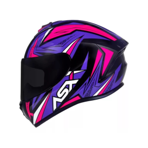 CAPACETE ASX DRAKEN VECTOR BRILHO PRETO/LILAS/ROSA 60/L