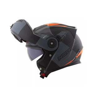 CAPACETE NORISK ROUTE FF345 STROKE MATTE BLK/ORANGE 54/X