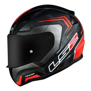 CAPACETE LS2 RAPID FF353 DOOM MATTE BLACK/RED 60/L