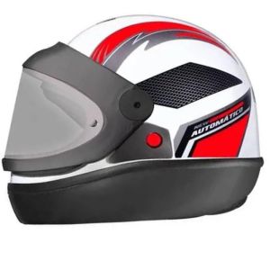 _x000D_ CAPACETE EBF AUTOMATICO BOLT/ TAMANHO 58 / BRANCO/VERMELHO