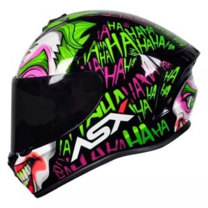 CAPACETE ASX DRAKEN JOKER GLOSS BLA CK/GREEN/VIOLET 56/S