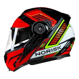 CAPACETE NORISK ROUTE FF345 CHARGE BLCK/RED/HV/YELLOW / 58/M