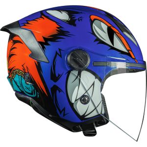 CAPACETE NORISK NEO HYENA BLUE/ORANGE 56/S