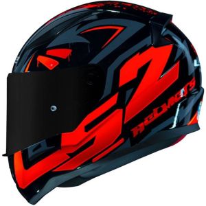 CAPACETE LS2 RAPID FF353 TAGLINE BLK/ORANGE 58/M CÓD FAB: 210-135