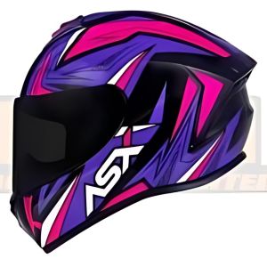 CAPACETE ASX DRAKEN VECTOR BRILHO PRETO/LILAS/ROSA 56 S