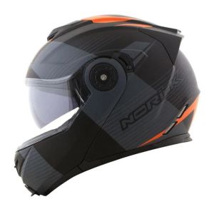 CAPACETE NORISK ROUTE FF345 STROKE MATTE BLK/ORANGE 62/XL