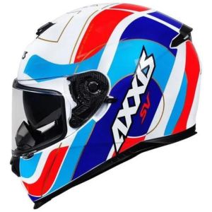 CAPACETE AXXIS EAGLE SV SMART GLOSS WHITE/BLUE/RED 60