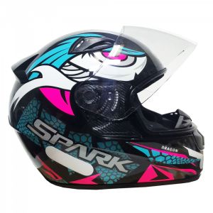 CAPACETE SPARK DRAGON 60 PRETO/TIFA