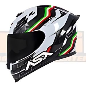 CAPACETE ASX EAGLE RACING ITALY BRILHO BRANCO 60 L