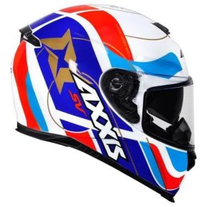 CAPACETE AXXIS EAGLE SV SMART GLOSS WHITE/BLUE/RED 60