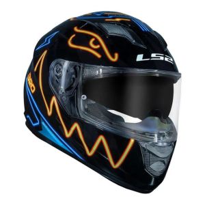 CAPACETE LS2 FF320 STREAM NEON BLUE/FLUO ORG 58