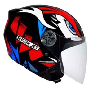 CAPACETE SPARK JET DRAGON 56 PRETO/VERMELHO